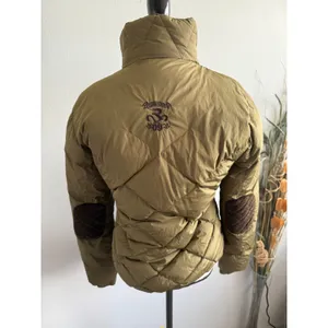 Gersemi Womens Olive Green Quilted Puffer Jacket Corduroy Elbow Patches Size‎ M thumbnail 3