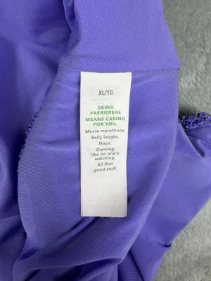 Aerie Lurex Crinkle Babewatch One Piece Swimsuit Purple Size XL thumbnail 7