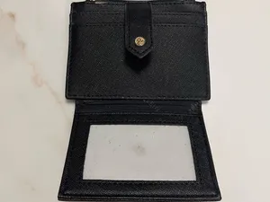 ANNE KLEIN Mini Wallet Card Id Holder Money Fold Black Leather EUC thumbnail 4