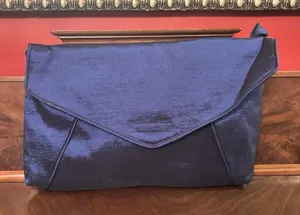 Mycra Pac One Navy Clutch Foldover Evening Bag Travel Packable‎ Handbag NWT thumbnail 1