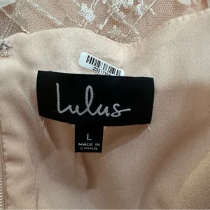 Lulus Feeling Flirty Blush Pink Floral Applique Dress Large L thumbnail 6