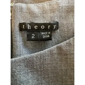 Theory | Wool Knee Length Career Dress Size 2 Office Sleeveless Basic Capsule thumbnail 5