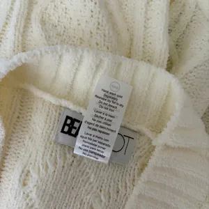 BEACH RIOT Rinna Chenille Robe Cream Cable Knit Belted Pockets X-Small Small thumbnail 12