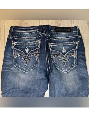 Rock Revival sora capri crop cropped Women's Dark Blue Jeans thumbnail 3