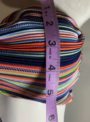Women’s Windsor Striped Multi Colored Bow-Tie Bandeau Bikini Top thumbnail 4