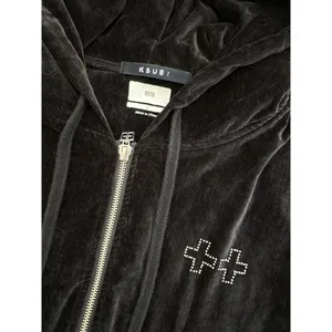 Ksubi - Ritzy Infinity Zip Front Hoodie in Black & Silver thumbnail 2