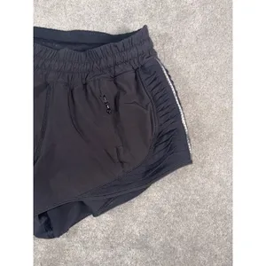 lululemon hotty-hot shorts ruched side black reflective 4 thumbnail 3