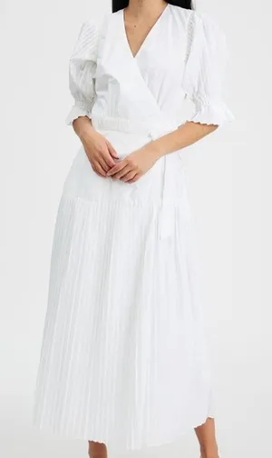 Sovere Pleated Wrap Midi Dress Size XS thumbnail 1