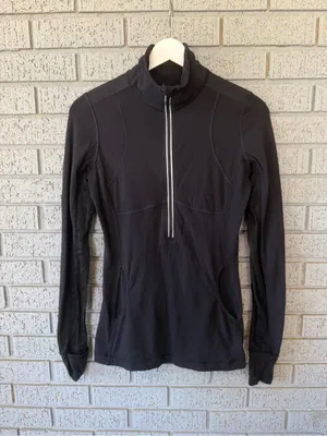 Lululemon Star Runner Long-Sleeve Black Half-Zip Athletic Top thumbnail 11