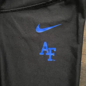 AIR FORCE Nike Leggings Womens Sz Large Black Blue Logo Air Force Falcons thumbnail 3