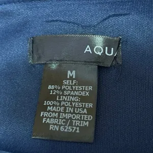 Aqua Women's Blue Faux Suede Scalloped 2-Pc Crop Top & Mini Pencil Skirt Set M thumbnail 5