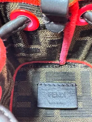 Fendi Zucca Monogram Nano Mon Tresor Bucket Bag Charm Neon Pink thumbnail 6