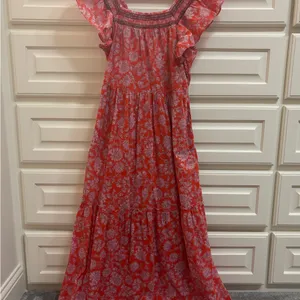 Free People Women's Bonita Floral Print Flutter Sleeve Midi Dress thumbnail 3