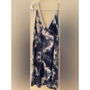line and dot blue tie die mikdi dress Women's Sz Small thumbnail 5