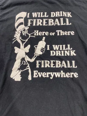 Dr. Seuss I will drink fireball Tshirt  thumbnail 4
