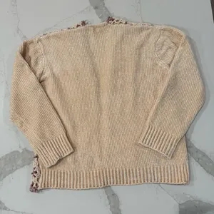 POL Chenille Granny Square Crochet Knit Cardigan Sweater Women’s Medium Vanilla thumbnail 5
