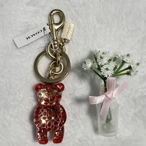 Coach Resin Gummy Bear Bag Charm Gold/Wine CK062 Keychain thumbnail 2
