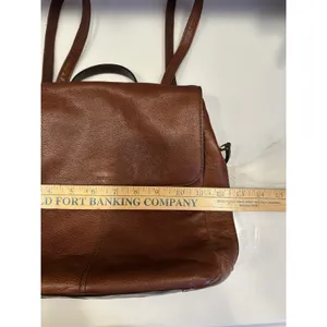 Fossil Claire Leather Backpack Purse Brown Pebbled Vintage Career School Casual thumbnail 13