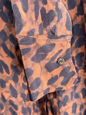 NEW KARINA GRIMALDI kylie print mini dress - in leopard brown XS Oversized thumbnail 8
