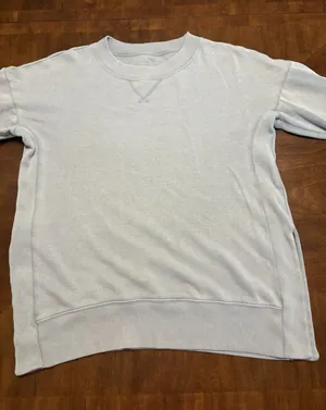 Aerie Women's Crewneck Sweatshirt Size Medium Light Grey Pullover Soft Cotton thumbnail 1