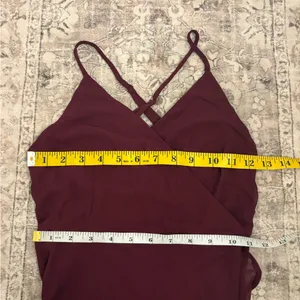 Lulus In Love Forever Plum Lace-Up High-Low Maxi Dress Size XS Bridesmaid Flowy thumbnail 6