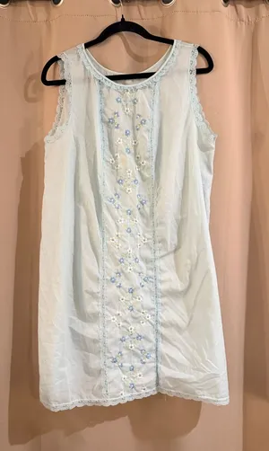 Gilead Vintage Light Blue Cotton Nightgown thumbnail 1