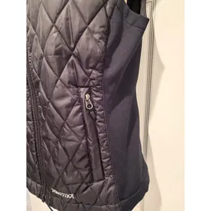 Marmot Womens‎ Medium Black Quilted Puffer Vest Stretch Panels Lightweight Zip thumbnail 4