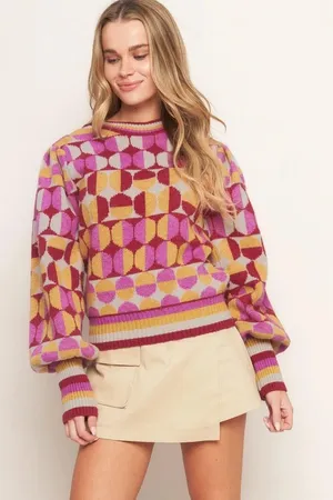 Flying Tomato Cheer You On Jacquard Sweater thumbnail 1
