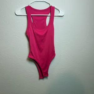 NWOT Pink Woman’s Bodysuit size Large thumbnail 2