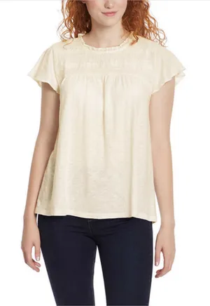 ella moss Off-White Short Sleeve Tee Plus Size XXL thumbnail 1