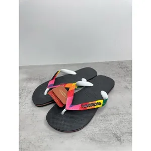 Havaianas Flip Flop Size 6 Sandals Womens‎ Multicolor Rainbow NEW thumbnail 2