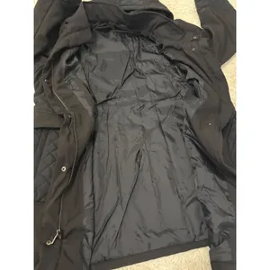 Liverpool Jeans Company Womens Black‎ Quilted Hooded Long Trench Coat Jacket thumbnail 8