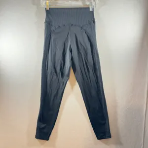 393 | OFFLINE by Aerie Goals Women Large High Rise Ribbed 7/8 Leggings Black‎ thumbnail 2