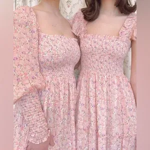Hill House The Grace Nap Dress in Pink Multi Pansy thumbnail 3