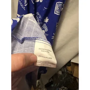NWT Anthropologie Paper Heart Royal Blue & White Maxi Coastal Slip Dress Medium thumbnail 4