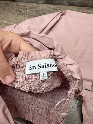 En Saison Matisse Smocked Cotton Midi Dress‎ Pink size small thumbnail 6