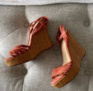 JCrew Coral Wedges. Size 6. Cute! I can ship ASAP! thumbnail 3