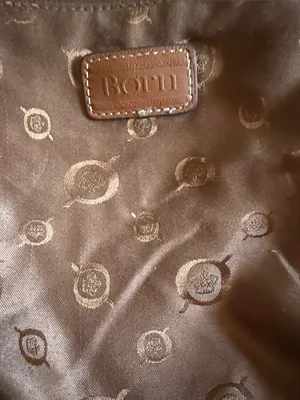BORN Women’s Canvas Tote Bag with Brown genuine Leather Trim - Mustard thumbnail 13