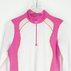 EPNY Pro Golf 1/4 Zip Mock Neck Active Top Women's S‎ White Pink Long Sleeve thumbnail 4