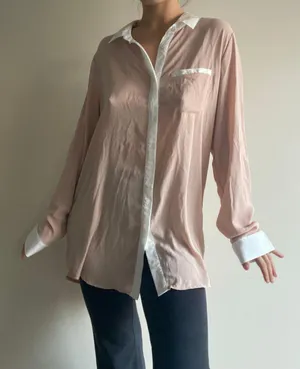 Pastel Pink & White Blouse thumbnail 1