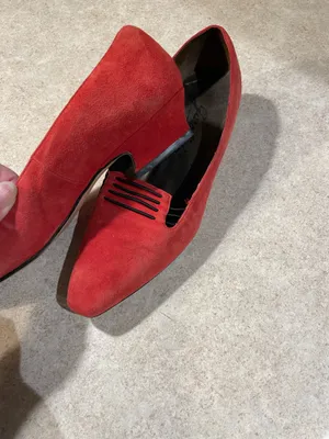 Garolini red suede kitten heels Size 10 thumbnail 10