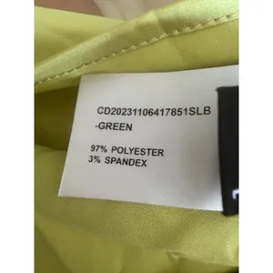 CIDER‎ Women Lime Green Satin One Shoulder Tie Hem Crop Top Large thumbnail 3