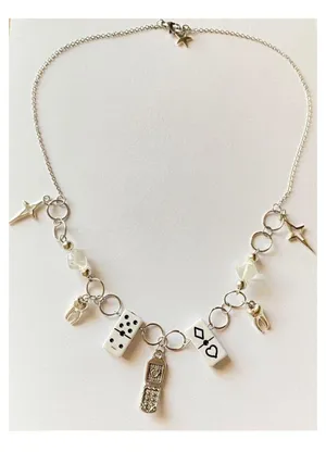 y2k Kawaii funky grunge mix beads & charms unique necklace🎲⭐️📱⭐️🌀 thumbnail 3