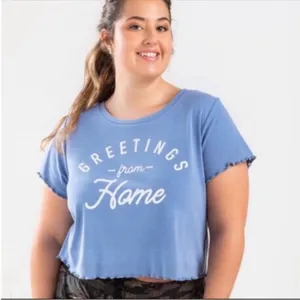 Francesca's Size Small Blue Crop Top New With Tags thumbnail 3