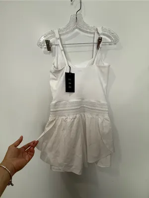 White Women's Tank Romper Shorts thumbnail 9