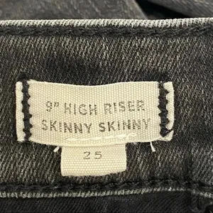 Madewell 9" High Riser Skinny Jeans Black Wash Denim Stretch Women’s Size 25 thumbnail 8