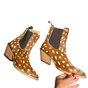 Ariat‎ Women's Shiloh Hairon Deer Print booties Round Toe Size: 6 thumbnail 4