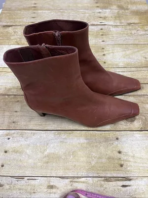 NWOT Jeffrey Campbell Women's Brown Leather Ankle Boots size 8.5 thumbnail 2