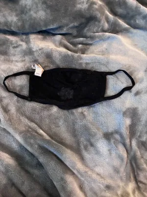 Bella + Canvas Reusable Black Cloth Face Mask thumbnail 2