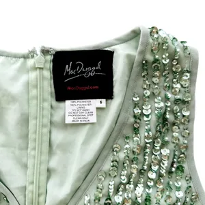 Mac Duggal Sage Green Full Bead Sequin Midi Dress Size 6 NEW #93606 Wedding Prom thumbnail 8